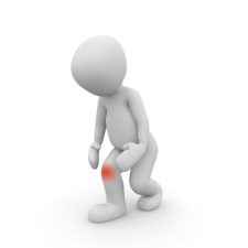 Pictogramm Mann mit Knieschmerzen